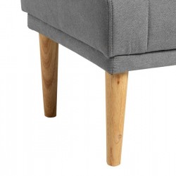 BANQUETA TAPIZADA BARI CON PATAS DE MADERA