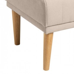 BANQUETA TAPIZADA BARI CON PATAS DE MADERA