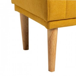 BANQUETA TAPIZADA BARI CON PATAS DE MADERA