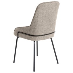 SILLA GWEN TAPIZADA CON PATAS DE METAL