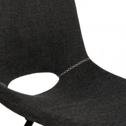 SILLA TAPIZADA BRIANA CON PATAS DE METAL