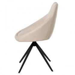 SILLA TAPIZADA CELIA CON PATAS TRIANGULARES