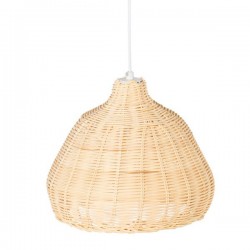 LAMPARA DE TECHO SERRA CON PANTALLA DE METAL Y RATTAN LAMPARA DE TECHO SERRA CON PANTALLA DE METAL Y RATTAN