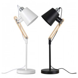 LAMPARA DE SOBREMESA ANTIA DE METAL Y MADERA