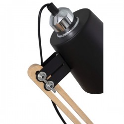 LAMPARA DE SOBREMESA ANTIA DE METAL Y MADERA