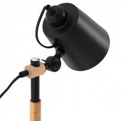 LAMPARA DE SOBREMESA IRIA DE METAL Y MADERA