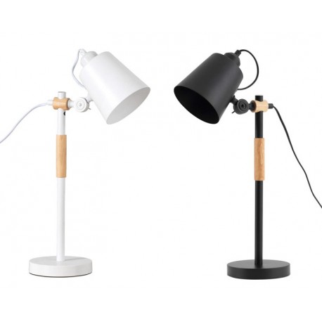 LAMPARA DE SOBREMESA IRIA DE METAL Y MADERA