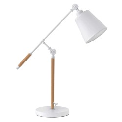 LAMPARA DE SOBREMESA LIZAR CON PANTALLA DE TELA