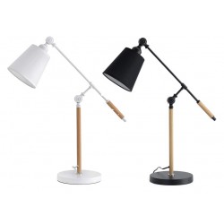 LAMPARA DE SOBREMESA LIZAR CON PANTALLA DE TELA