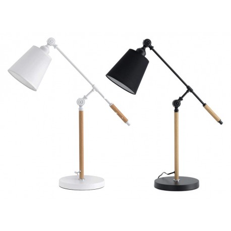 LAMPARA DE SOBREMESA LIZAR CON PANTALLA DE TELA