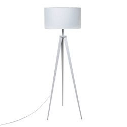 LAMPARA DE SUELO CHERA CON PANTALLA DE TELA