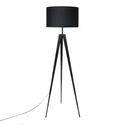 LAMPARA DE SUELO CHERA CON PANTALLA DE TELA