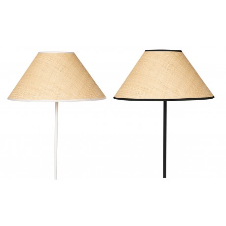 LAMPARA DE SUELO LACHAR CON PANTALLA DE RAFIA