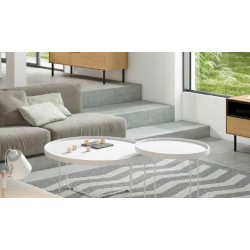 MESA DE CENTRO REDONDA BRUNO DE ESTILO MINIMALISTA