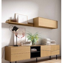 LAMPARA DE SOBREMESA ANTIA DE METAL Y MADERA