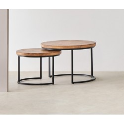 MESA DE CENTRO FARLAN DE MADERA DE MANGO