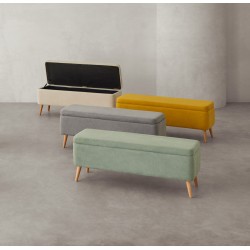BANQUETA TAPIZADA ZURICH CON ALMACENAJE
