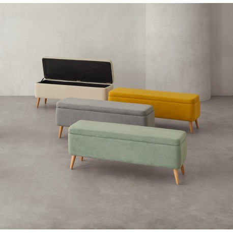 BANQUETA TAPIZADA ZURICH CON ALMACENAJE