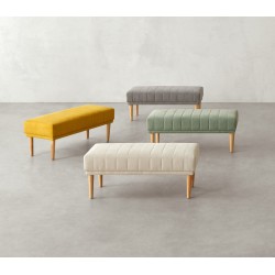 BANQUETA TAPIZADA BARI CON PATAS DE MADERA