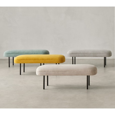 BANQUETA TAPIZADA MARSELLA CON ESQUINAS REDONDEADAS