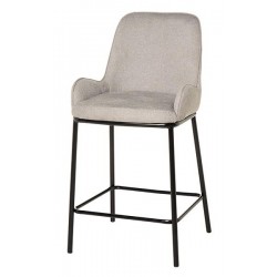 TABURETECON BAJO CON BRAZOS MILTON TAPIZADO