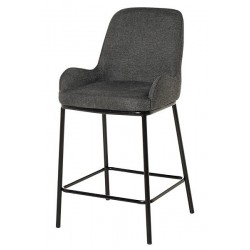 TABURETECON BAJO CON BRAZOS MILTON TAPIZADO