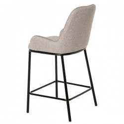 TABURETECON BAJO CON BRAZOS MILTON TAPIZADO