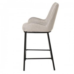 TABURETECON BAJO CON BRAZOS MILTON TAPIZADO