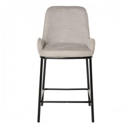 TABURETECON BAJO CON BRAZOS MILTON TAPIZADO