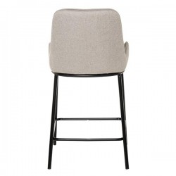 TABURETECON BAJO CON BRAZOS MILTON TAPIZADO