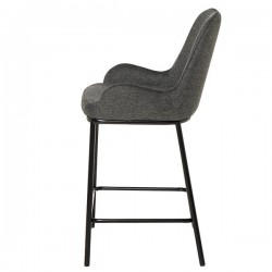 TABURETECON BAJO CON BRAZOS MILTON TAPIZADO