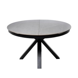 MESA REDONDA EXTENSIBLE ZURI DE PORCELANICO