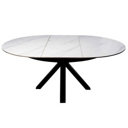 MESA REDONDA EXTENSIBLE ZURI DE PORCELANICO