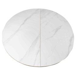 MESA REDONDA EXTENSIBLE ZURI DE PORCELANICO
