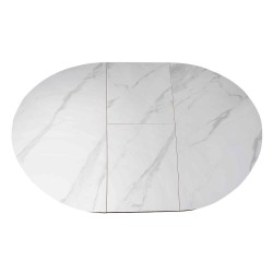MESA REDONDA EXTENSIBLE ZURI DE PORCELANICO