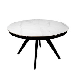 MESA REDONDA EXTENSIBLE LUNA DE PORCELANICO