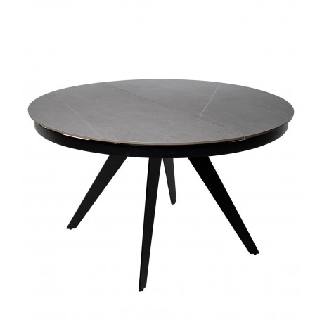 MESA REDONDA EXTENSIBLE LUNA DE PORCELANICO