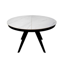 MESA REDONDA EXTENSIBLE LUNA DE PORCELANICO