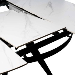 MESA REDONDA EXTENSIBLE LUNA DE PORCELANICO
