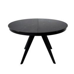 MESA REDONDA EXTENSIBLE LUNA DE PORCELANICO