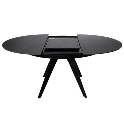 MESA REDONDA EXTENSIBLE LUNA DE PORCELANICO