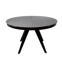 MESA REDONDA EXTENSIBLE LUNA DE PORCELANICO