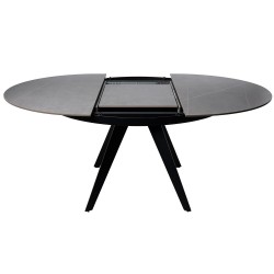 MESA REDONDA EXTENSIBLE LUNA DE PORCELANICO