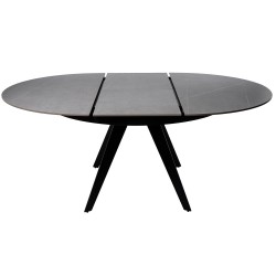 MESA REDONDA EXTENSIBLE LUNA DE PORCELANICO