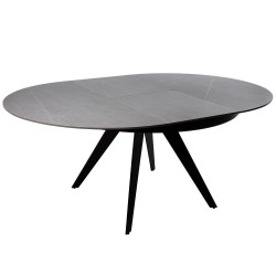 MESA REDONDA EXTENSIBLE LUNA DE PORCELANICO