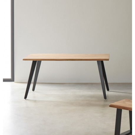MESA MITUL DE MADERA DE ACACIA EN ACABADO ROBLE