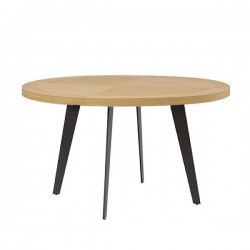 MESA DE DISEÑO AMANDA DE CHAPA ROBLE Y ACERO