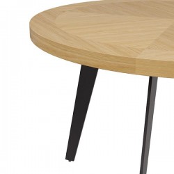 MESA DE DISEÑO AMANDA DE CHAPA ROBLE Y ACERO