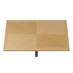 MESA ELAINE DE CHAPA ROBLE Y PATAS DE ACERO