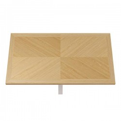 MESA ELAINE DE CHAPA ROBLE Y PATAS DE ACERO